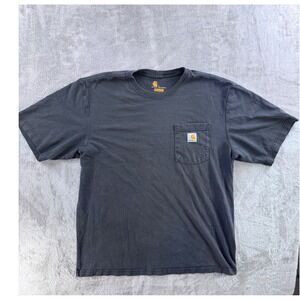 Carhartt Charcoal Pocket T Shirt Men's‎ Large Original Fit Workwear Cotton Tee